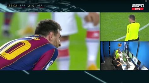 VIDEO Lionel Messi VAR anuló gol del argentino en el Barcelona vs