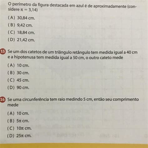 Se Uma Circunfer Ncia Tem Raio Medindo Cm Ent O Seu Comprimento Mede