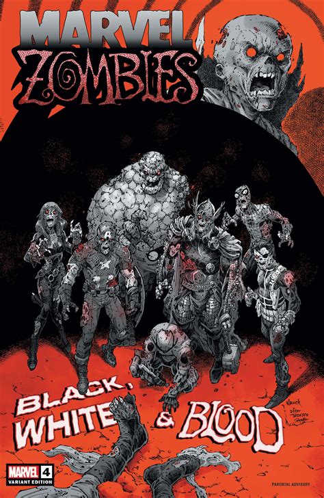 Marvel Zombies Black White Blood 2023 4 Variant Comic Issues