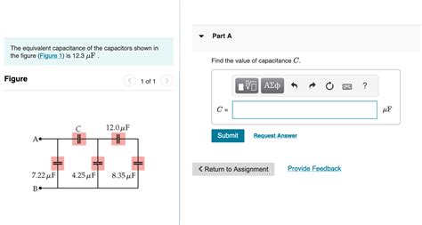 Solved The Equivalent Capacitance Of The Capacitors Shown In