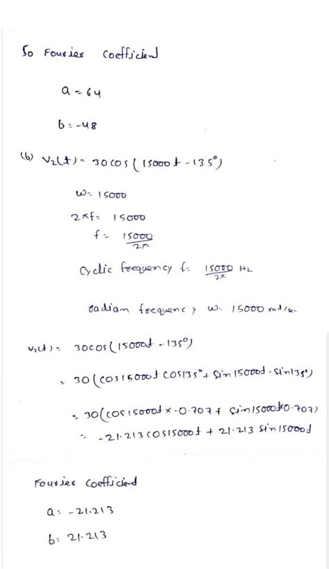 Solved Show Work Please Write An Expression For The Sinusoid