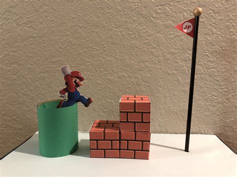 Mario Bros Valentines Box Toilet Paper Roll Popsicle Stick Hot Glue