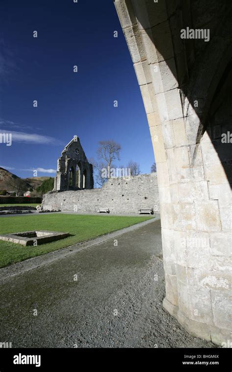 The Ruined Remains Of The Cadw Managed Valle Crucis Abbey At