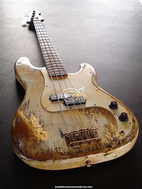 Fender Precision Bass Relic Gold Edition (SOLD) | East Gloves Customs ...