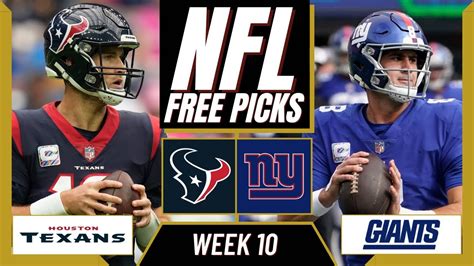 Giants Vs Texans Nfl Picks And Predictions Week Nfl Free Picks