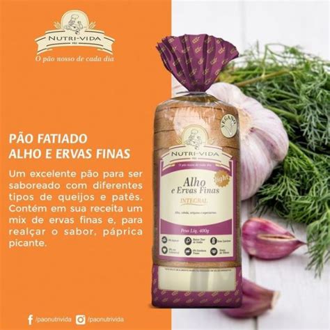 Pão Integral vegano de Alho e ervas Empório Manjericão