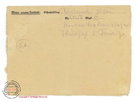 Ww Concentration Camp Kl Original Items Letter Sent By Polish