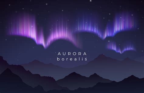 Premium Vector Aurora Borealis Illustration