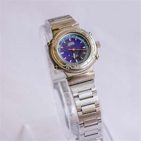 Blue Dial Waterpro Guess Watch | Silver-tone Ladies Quartz Watch – Vintage Radar