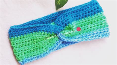 Crochet Twisted Ear Warmer Crochet Twisted Headband Crochet Hairband Woolen Headband In Tamil