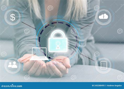 Data Security System Shield Protection Verification Stock Image Image