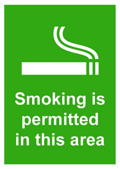 Smoking Permitted Sign