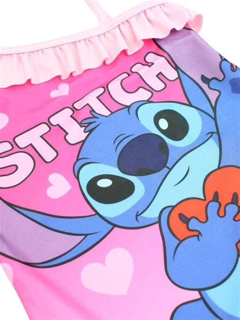 Disney Maillot De Bain fille imprimé Lilo Et Stitch Rose Kiabi nu