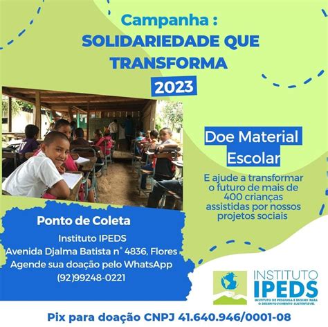 Campanha Arrecada Material Escolar Para Crian As Em Manaus