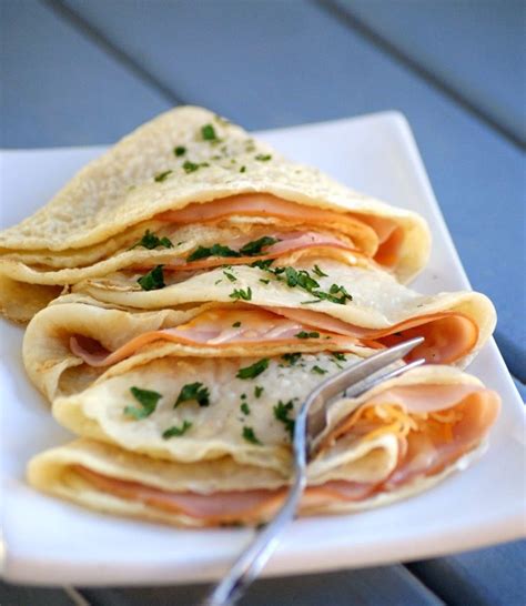 Healthier Ham And Cheese Crepes Healthy Ham Ham And Cheese Crepes