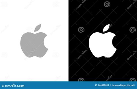 Apple Logo Gray and White Editorial Editorial Photo - Illustration of ...