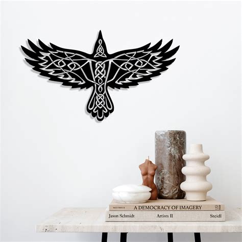 Viking Raven Metal Wall Decor Raven Decoration Wall Art Etsy