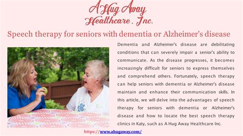 PPT Speech Therapy For Seniors With Dementia Or Alzheimer S Disease