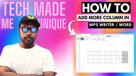 How To Insert Column In A Wps Office Writer Table How To Add Another