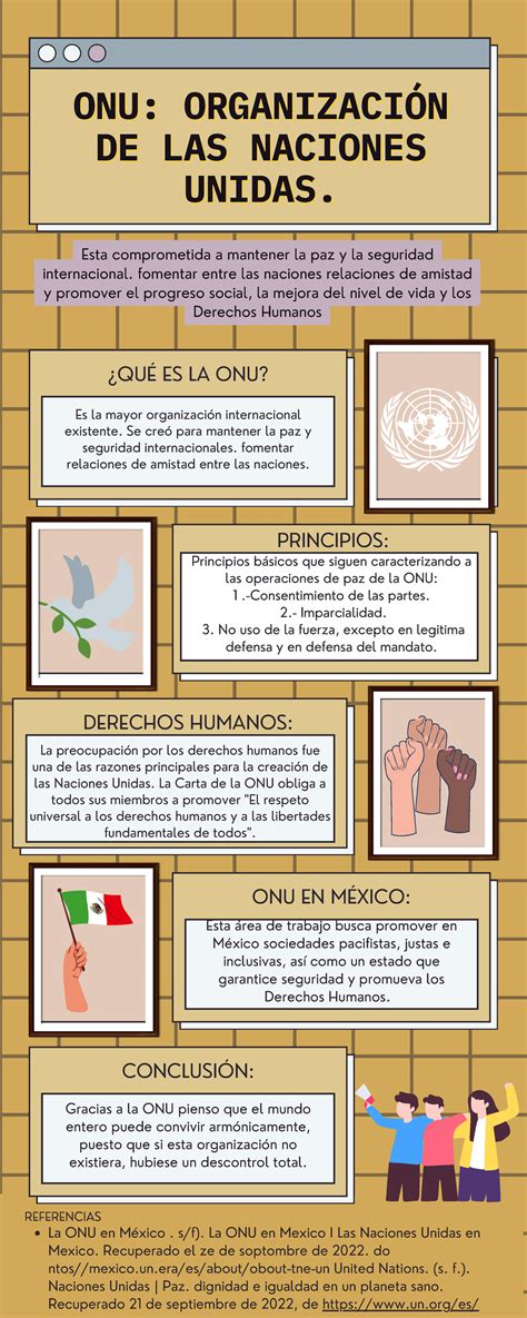 infografía sobre un organismo declaración tratado o programa