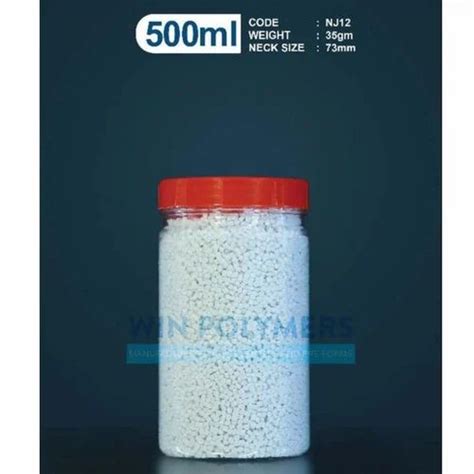 Round 500 Ml NJ12 PET Empty Jar For Food Storage At Rs 3 Piece In