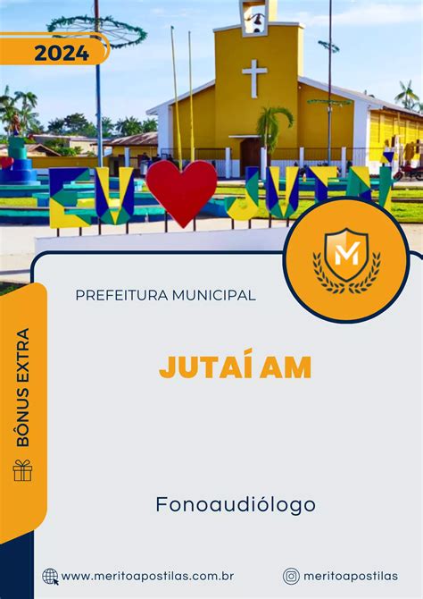 Apostila Fonoaudiólogo Prefeitura de Jutaí AM 2024 Mérito Apostilas