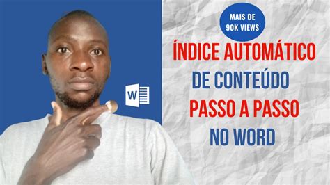 Como Criar Índice AutomÁtico No Word Em 3 Passos Youtube