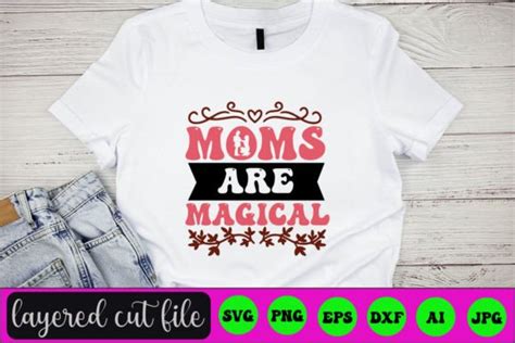 Moms Are Magical Retro Svg Graphic By Za Graphics · Creative Fabrica