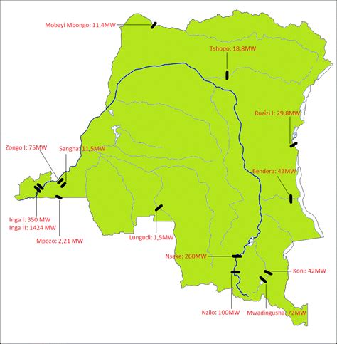 Les aménagements hydroélectriques en RD Congo