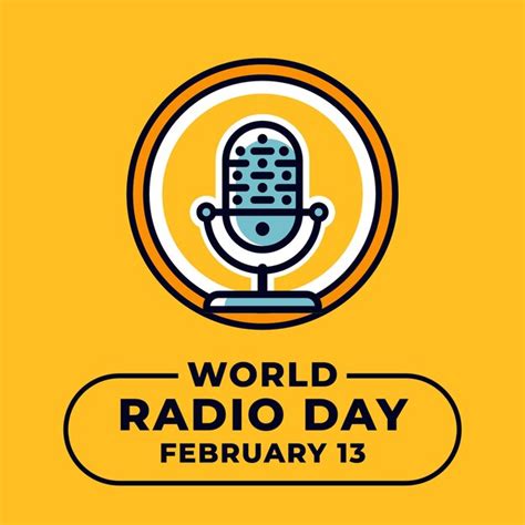 Premium Vector World Radio Day Illustration Vector