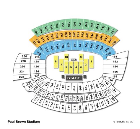 Paul Brown Stadium, Cincinnati OH - Seating Chart View