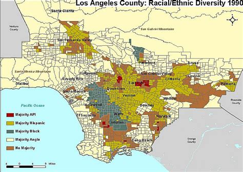 Los Angeles Map Ethnicity