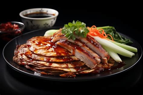 Premium Ai Image Classic Peking Duck Dish With Crispy Skin And Soft