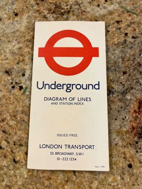 No London Transport Underground Map Diagram Of Lines Tube Ref