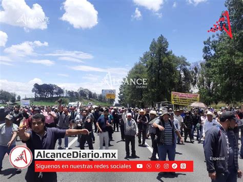 Ahora sí Ejidatarios de Tlahuapan bloquean la carretera México Puebla