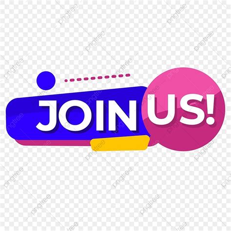 Join Us Vector Png Images Simple Join Us Button Label Banner Button