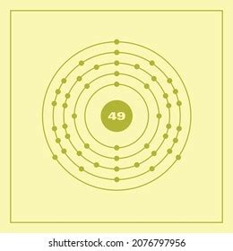 Bohr Model Representation Indium Atom Number Stock Vector (Royalty Free ...