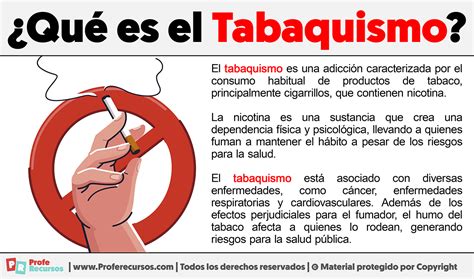 Que es el Tabaquismo Definición de Tabaquismo