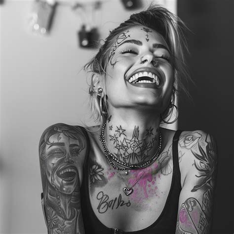 Premium Photo A Woman With Tattoos On Her Arms And The Word Quot