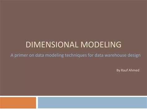 dimensional modeling pptx