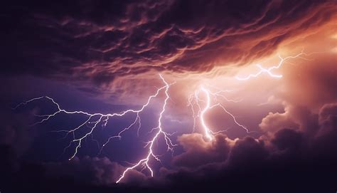 Premium Photo Bright Sky Dark Storm Cloud Vibrant Lightning Majestic