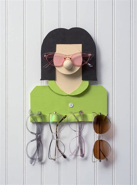 Diy Glasses Holder Display With Fun Faces Mod Podge Rocks