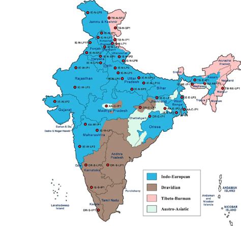 Map Of Languages In India