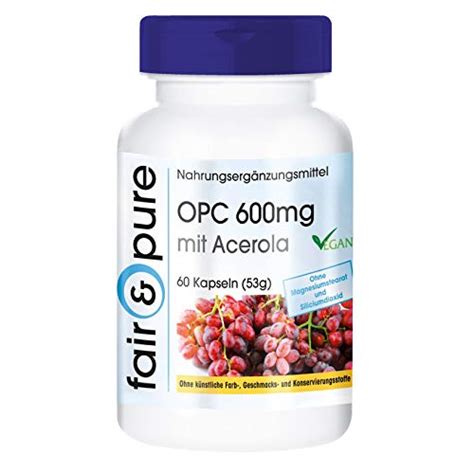 Fair Pure OPC 600mg Con Acerola Vegan Estratto Di Semi D Uva