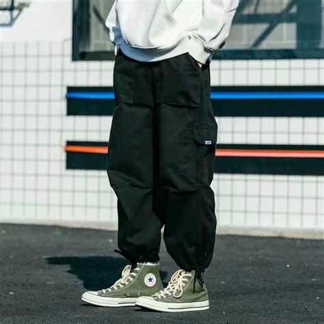 Multi Pocket Drawstring Pants Helloice Apparel