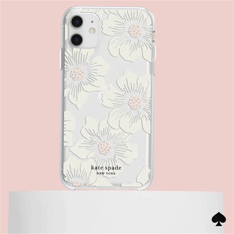 Kate Spade New York Protective Hardshell เคส Iphone 11 Iphone Xr Hollyhock Floral Clear