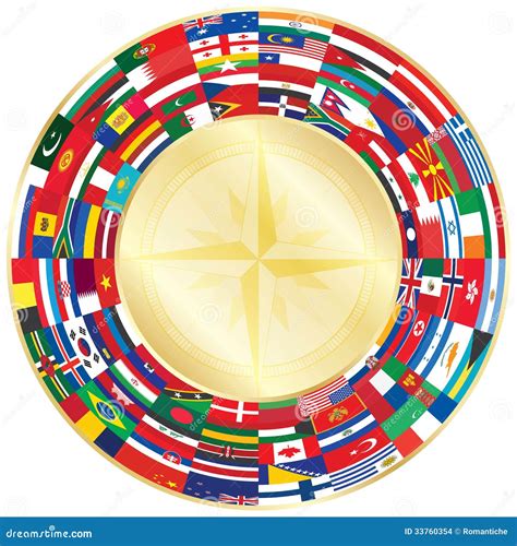 Flags Around Globe Cartoon Vector 31893783