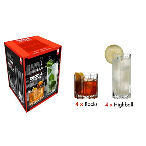 Riedel Rocks Highball Glass Set Set Of 8 Cocktail Emporium