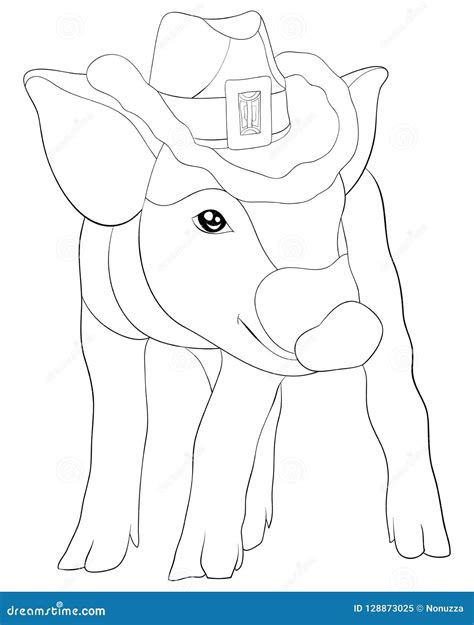 Adult Coloring Bookpage A Cute Pig Image For Relaxingzen Art Style