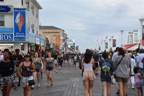 The Famous Boardwalk In Ocean City Maryland Editorial Photography